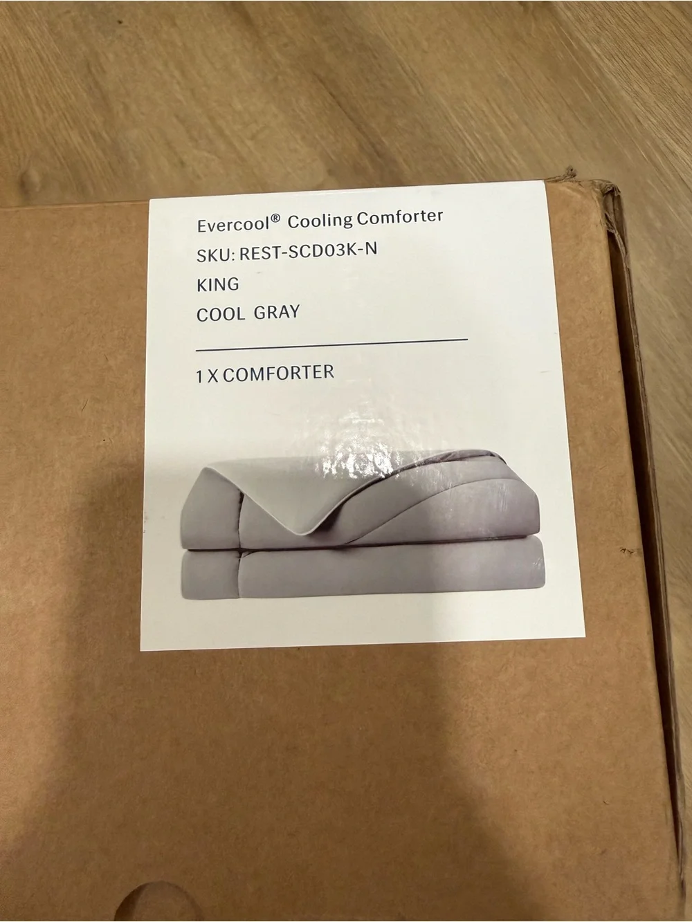 REST® Evercool® Cooling Comforter Blanket for Hot Sleepers, King Gray